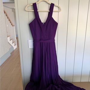 Chic Sleeveless Purple Maxi Dress